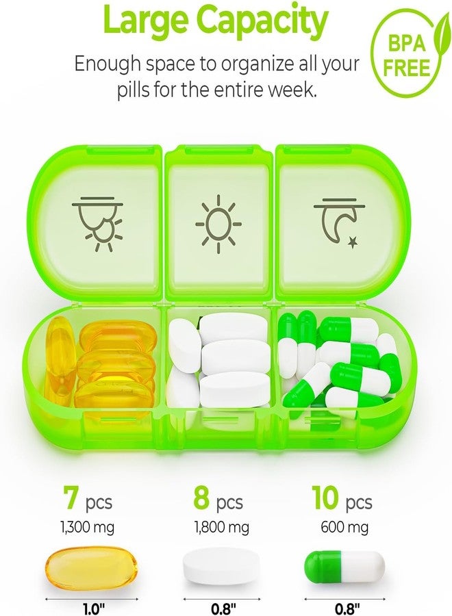 TROFFLLY Weekly Pill Box Organizer Portable Boxes 7 Day 3 Times A Day, Tablet with Large Separate Compartments to Hold Medication, Vitamins, and Supplement - Image 4